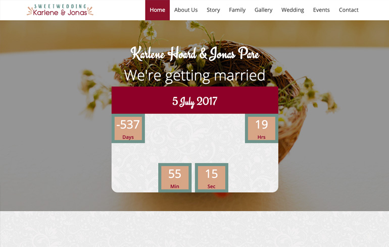 Sweet - A Free Wedding Responsive OnePage HTML5 Template 